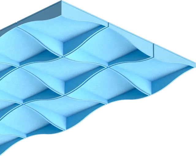 Diagonal acoustic panel