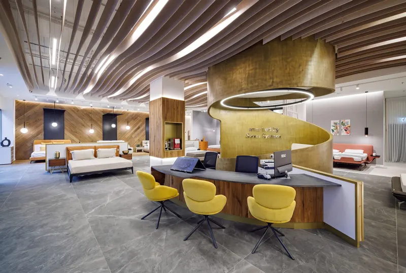 Dune acoustic panel in a styled interior