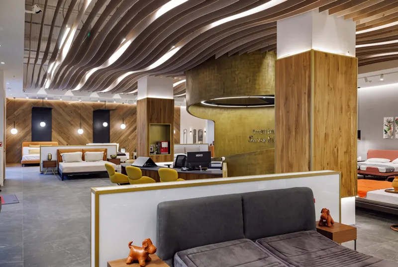 Dune acoustic panel in a styled interior